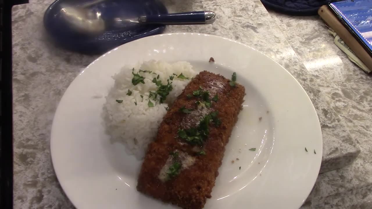 Panco coated stuffed salmon filet