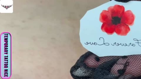 red flowers tattoo stickers#temporarytattoo #temporarytattoos #temporarytattosticker