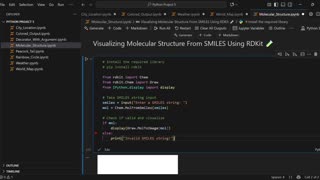 Visualize Molecular Structures from SMILES in Python | RDKit Tutorial for Beginners