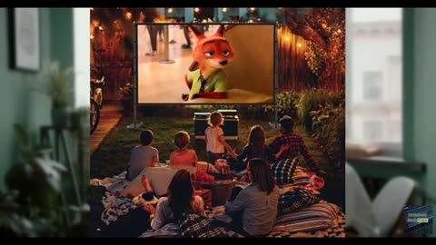 Outdoor Projector Screen with Stand - 120 inch Portable Projector Screens Indoor