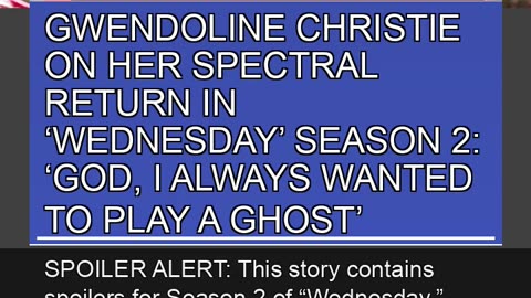 Gwendoline Christie on Her Spectral Return in Wed 