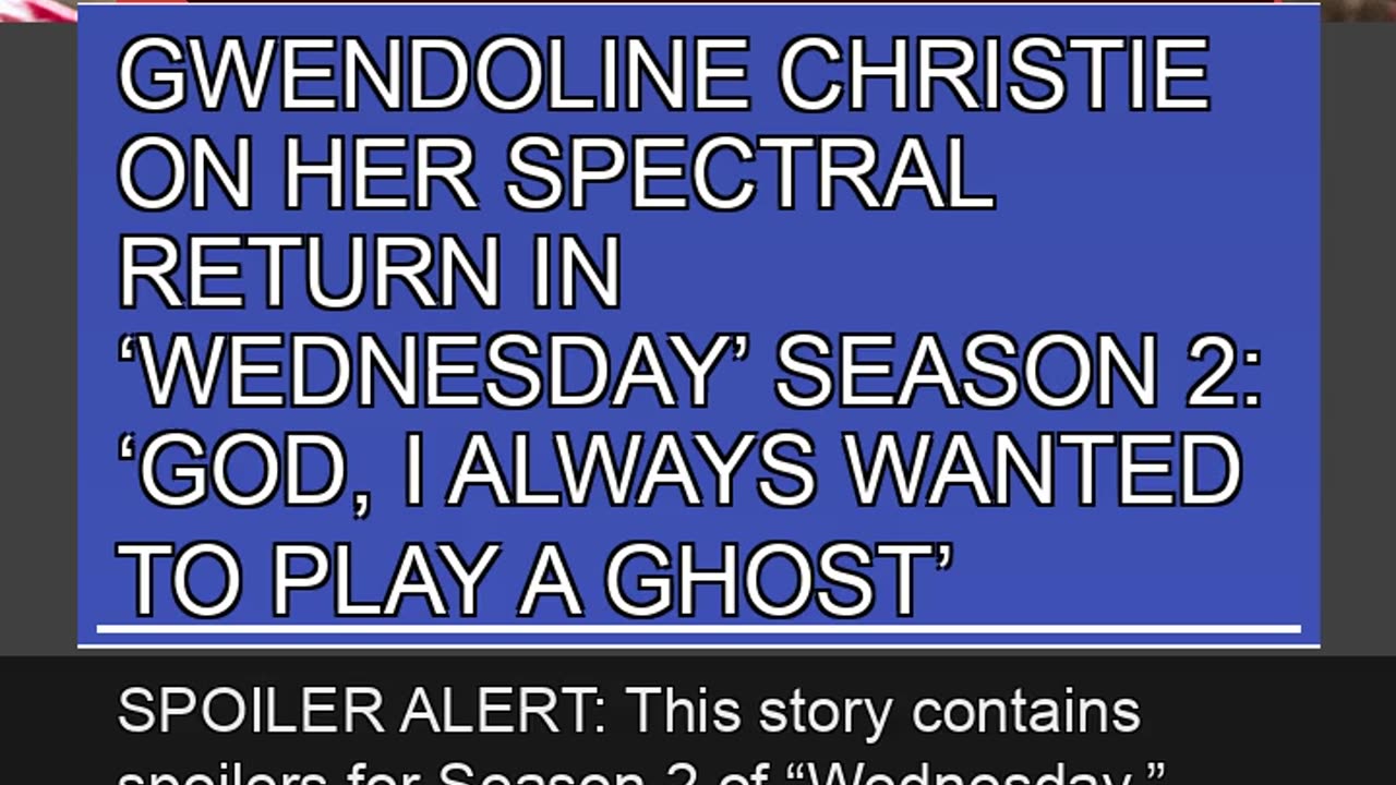 Gwendoline Christie on Her Spectral Return in Wed