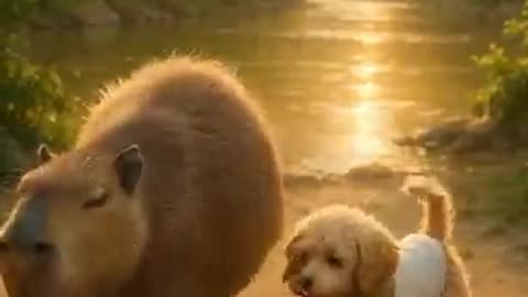 Hero Dog Saves Capybara from Bees
