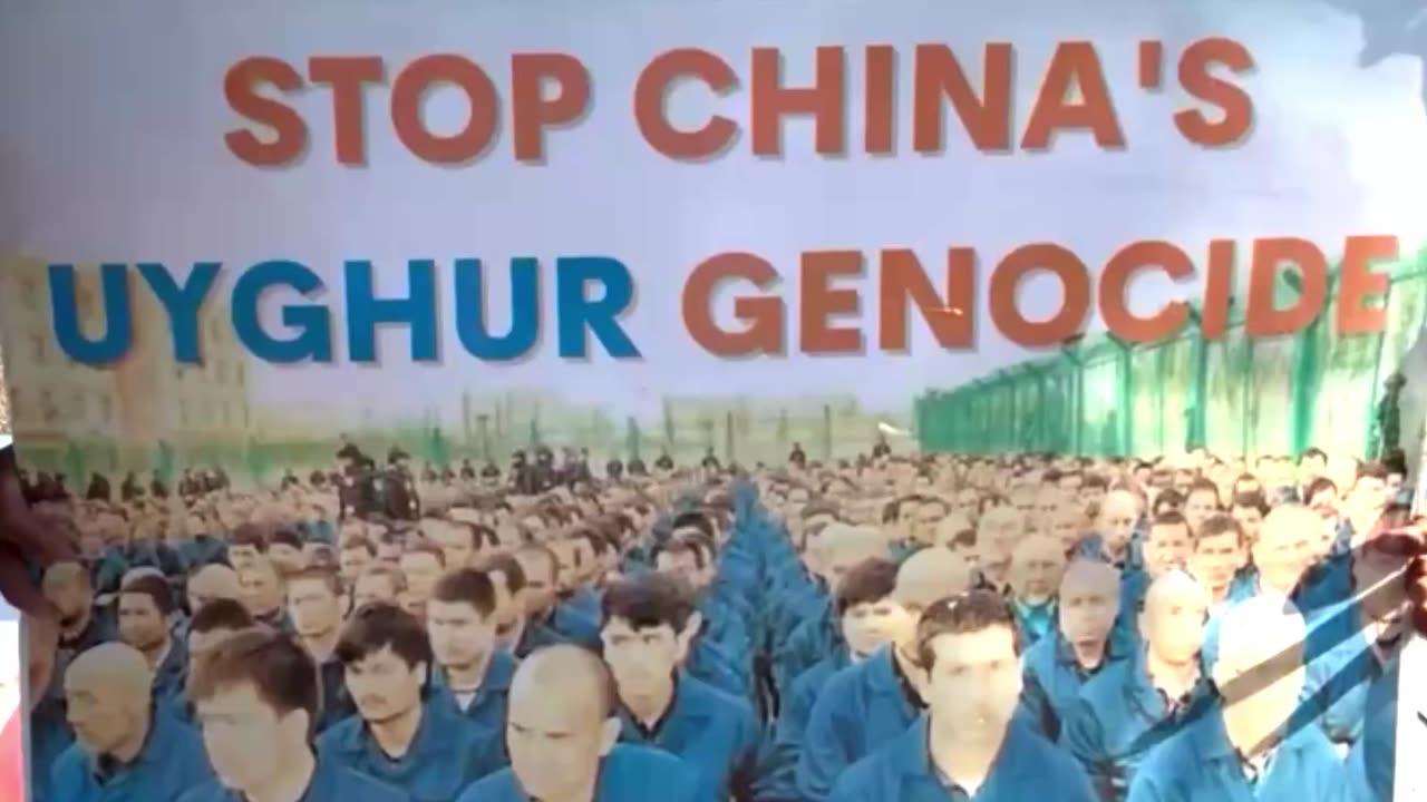 A message for President Trump from a man on a mission. “stop the genocide in China!”