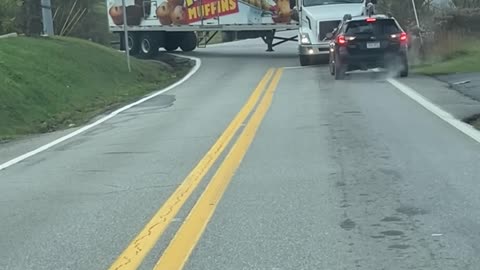 Car Refuses to Reverse for Truck ViralHog