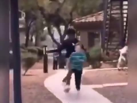 negro attacks very small White child....😡👿