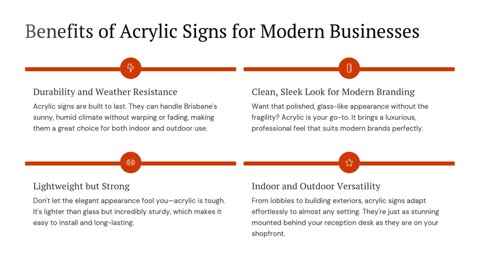Custom Acrylic Signs in Brisbane for Bold, Modern Business Displays
