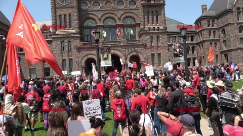Our Rights Are Not For Sale - Rally in Opposition to Bill 5 (late arrival due to delays)