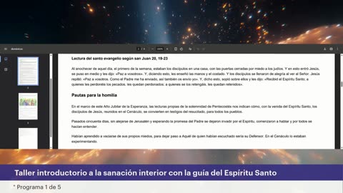 TALLER INTRODUCTORIO A LA SANACIÓN INTERIOR CON LA GUÍA DEL ESPÍRITU SANTO 1 DE 5