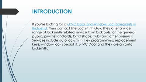 Best uPVC Door and Window Lock Specialists in Bridgend
