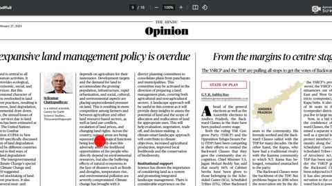 27 February 2024 - The Hindu Newspaper Today | The Hindu Editorial Analysis | Current affairs Today