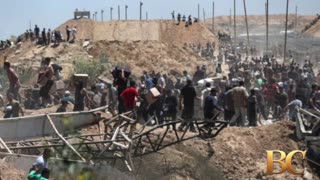 At least 20 Palestinians killed in crush at food distribution site in southern Gaza