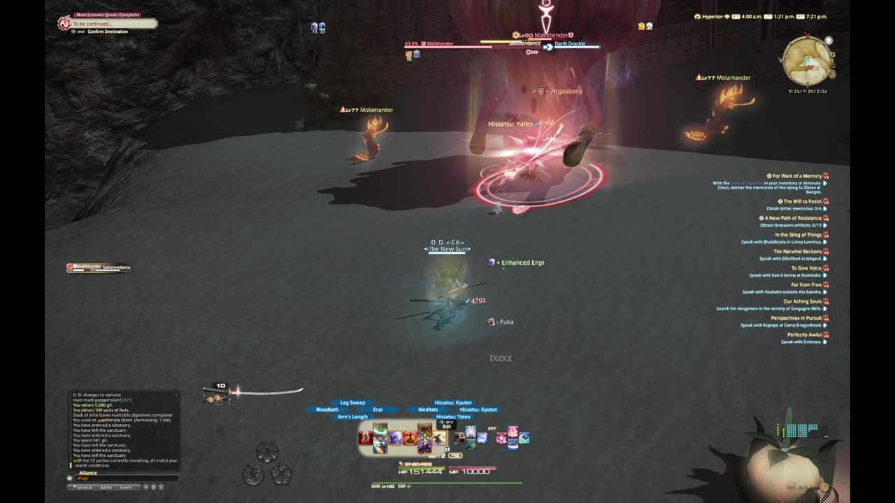 Final Fantasy 14 A Rank Maliktender Solo SAM