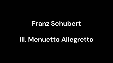 III. Menuetto Allegretto