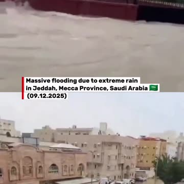 Massive flooding due to extreme rain in Jeddah, Mecca Province, Saudi Arabia 🇸🇦 (09.12.2025)