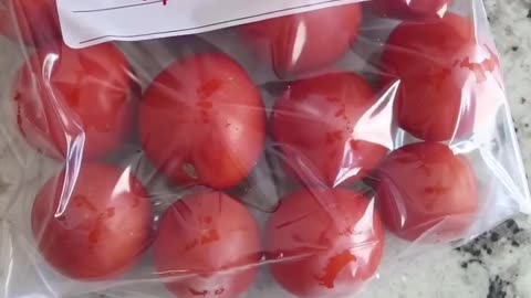Freezing tomatoes whole is the best way to preserve them!