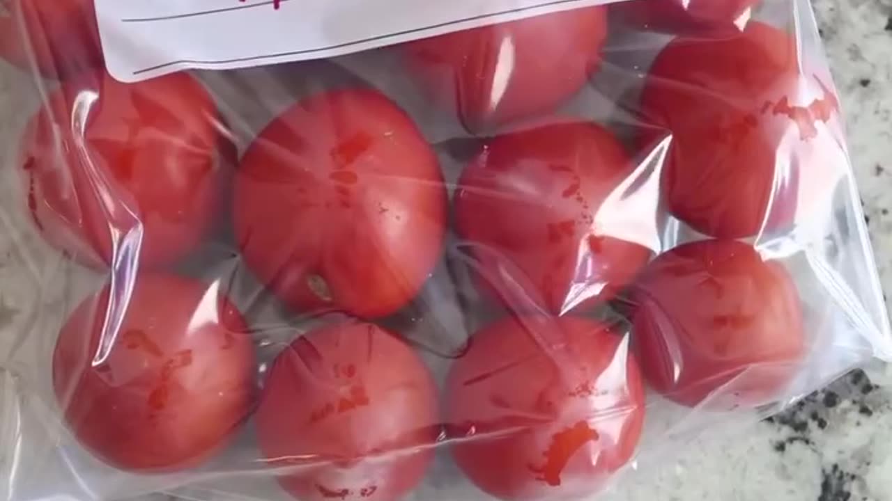Freezing tomatoes whole is the best way to preserve them!