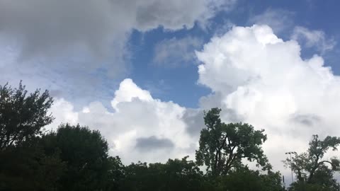 The sky is not always has white clouds, sometimes it is also covered with dark clouds.