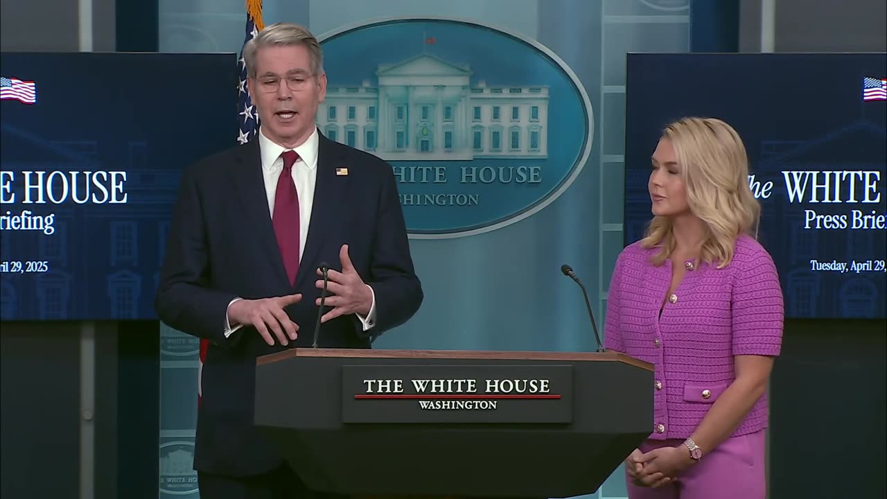 Press Secretary Karoline Leavitt and Scott Bessent Brief Members of the Media, Apr. 29, 2025