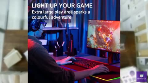KTRIO RGB Large Gaming Mouse Pad with Stitched Edges, Superior Micro-Weave Cloth