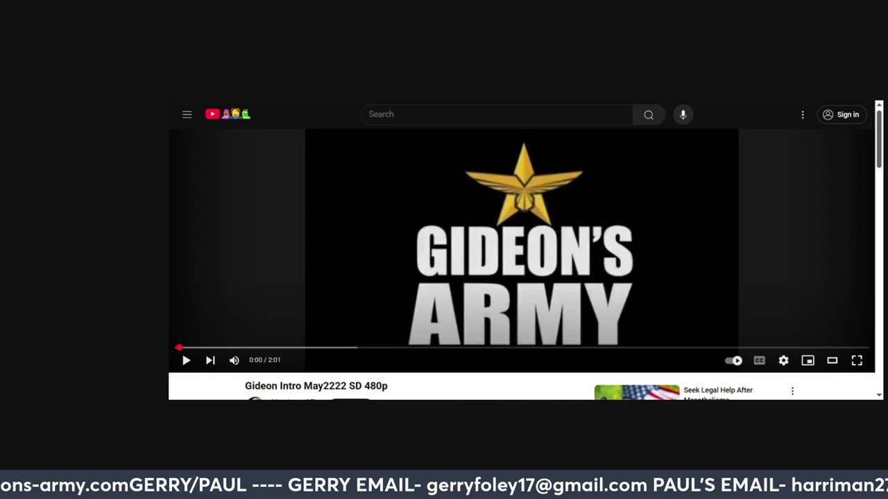 GIDEONS ARMY THURSDAY LIVE @ 930 AM EST 8/7