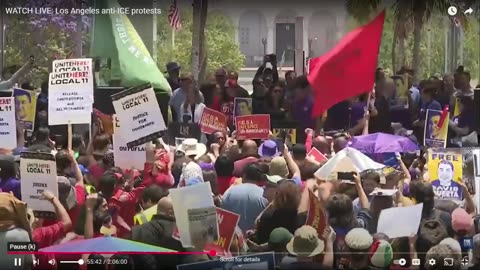 🚨BREAKING: Hundreds in Downtown Los Angeles for 4th day of ICE protest