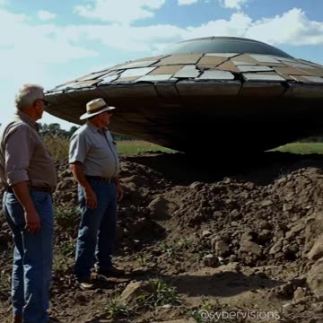 UFO crashes in farmer field