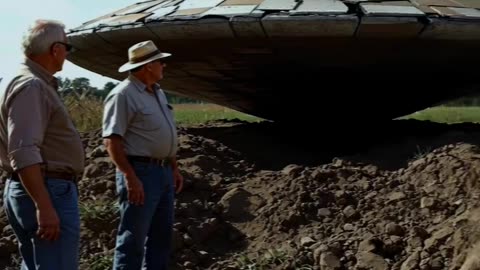 UFO crashes in farmer field