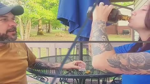 asking my husband to have a shot with me