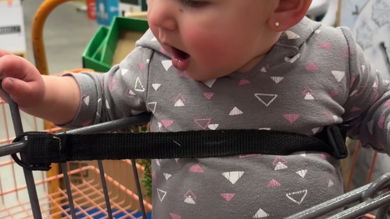 Little Girl Amazed by Mickey