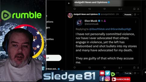 Elon musk calls out the left