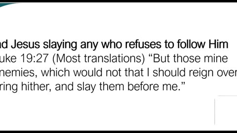 Jihad Jesus says "slay them before me" Luke 19:27