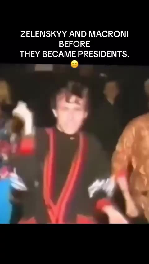 Zelensky and Macron before they were Presidents….