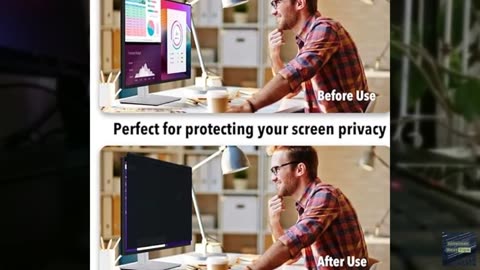 Hoktods Magnetic Hanging Computer Privacy Screen 24 Inch, Removable Privacy Shie