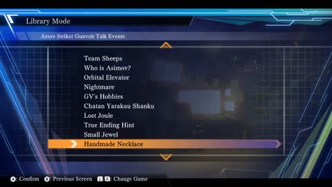 All the Talk Events in Azure Striker Gunvolt 1