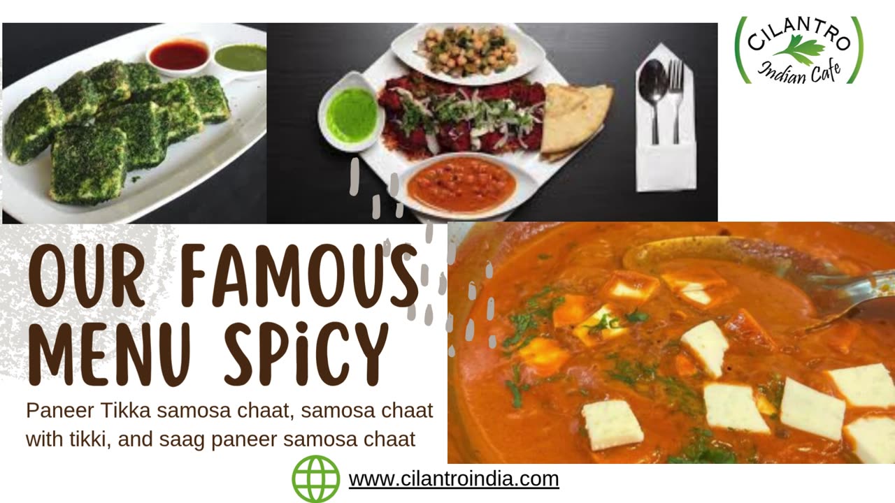 Cilantro Indian Cafe Menu