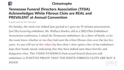 70% of Tennessee Embalmers Still Seeing Death by Clot Shot (Greg Reese)