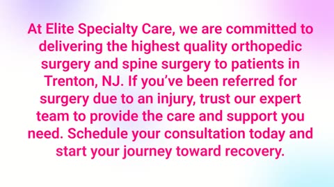 Elite Specialty Care - Trusted Spine Treatment in Trenton, NJ