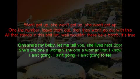 Led Zeppelin - Houses Of The Holy #4 The Crunge (backward lyrics in red)