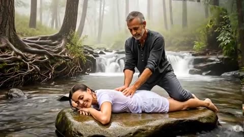 ASMR Relaxing Body Massage & Peacefull Natural Background with Relaxing Sounds😌✨