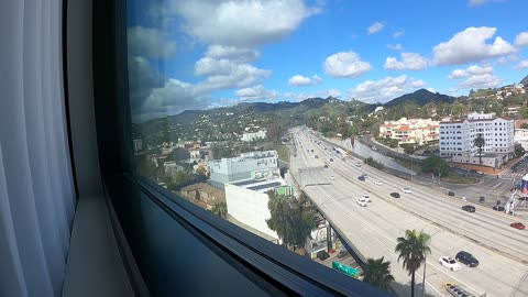 View of the 101 Freeway in Hollywood California.