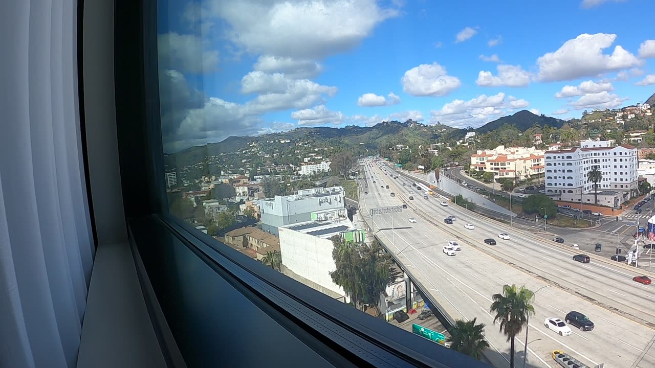 View of the 101 Freeway in Hollywood California.