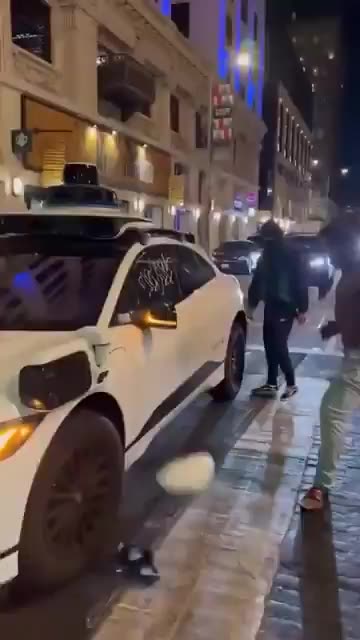 Blacks destroying self driving cars