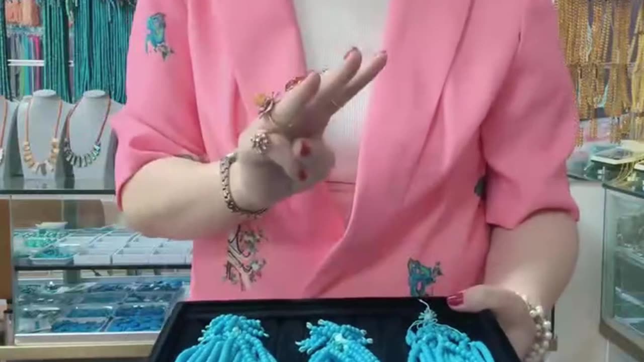 2025-0427-01 Natural Mineral Electrolytic Turquoise Jewelry