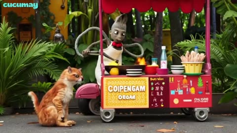 Cat Stall Becomes Fried Food Seller