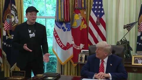 President Trump Participates in a Press Conference with Elon Musk
