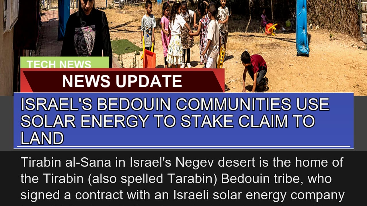 Israels Bedouin Communities Use Solar Energy to S