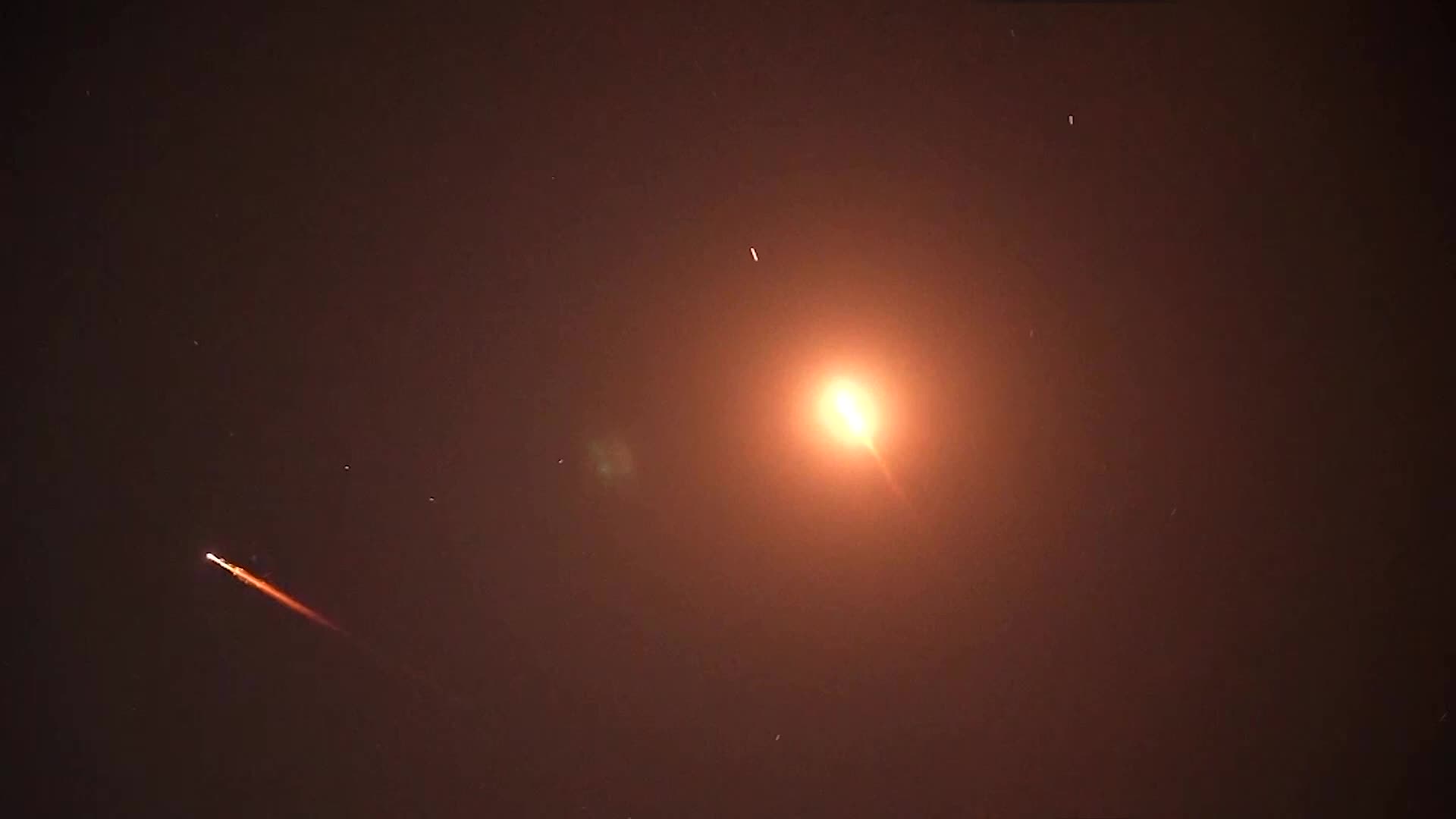 Missiles fired at Israel from Iran seen over West Bank cities