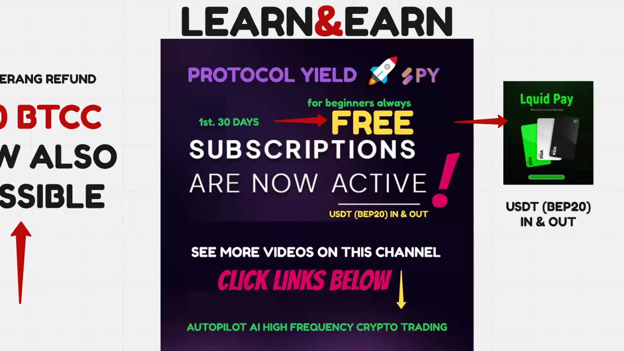 PROTOCOL YIELD (PY) BOOMERANG REFUND BTC20 BTCC NOW ALSO POSSIBLE TO START PY - TOP TEAM ROB BUSER