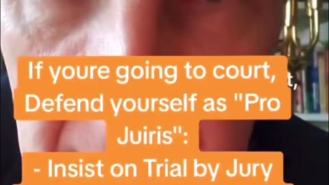If youre going to court, Defend yourself as "Pro Juiris": - Insist on Trial by Jury - Demand an Indictment - Tell them you "Waive the court".